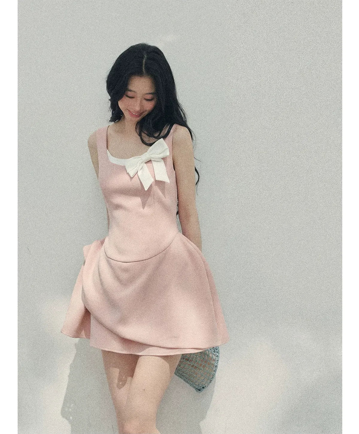 Sleek Bowknot Mini Dress