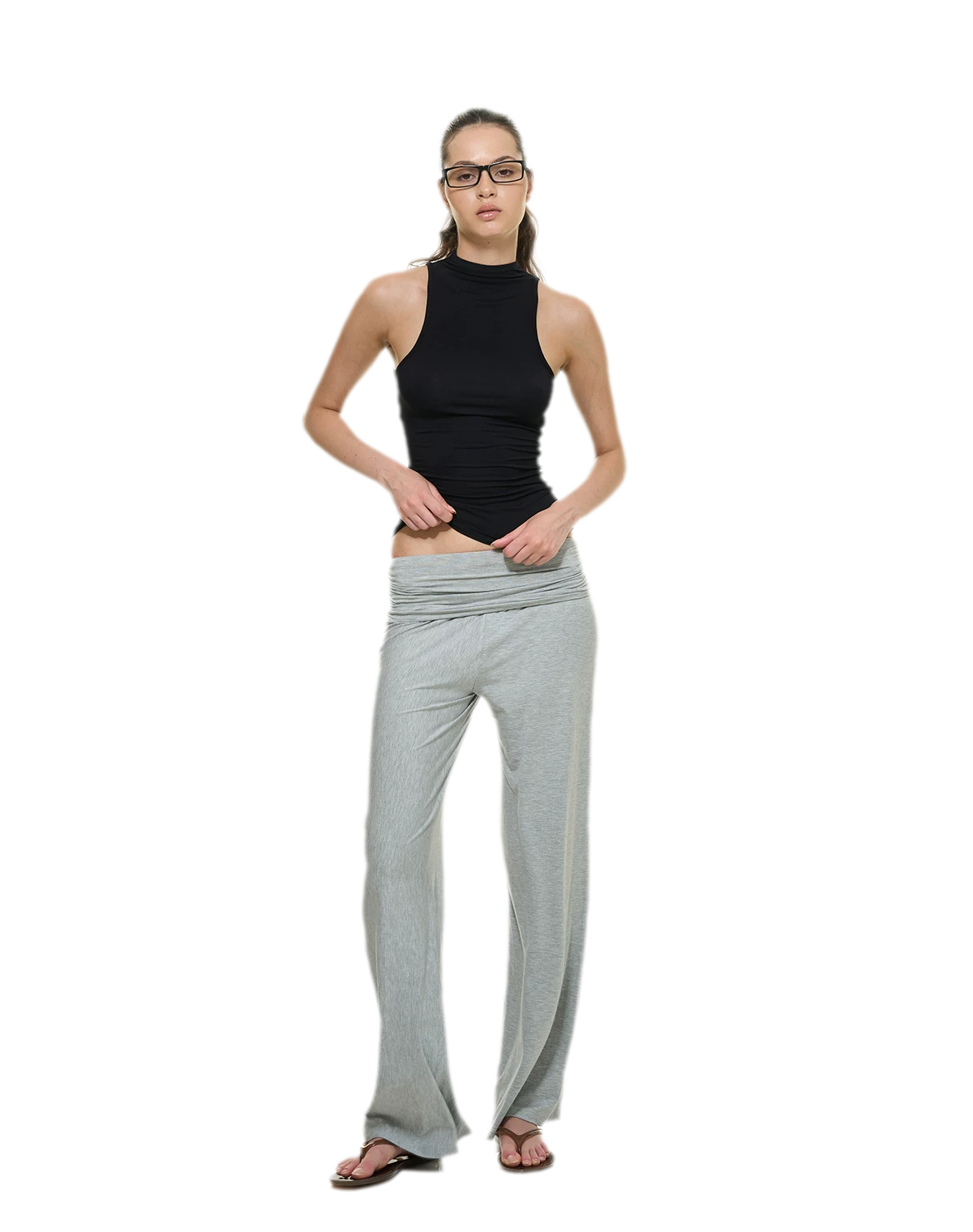 Knitted Semi-High Neck Vest