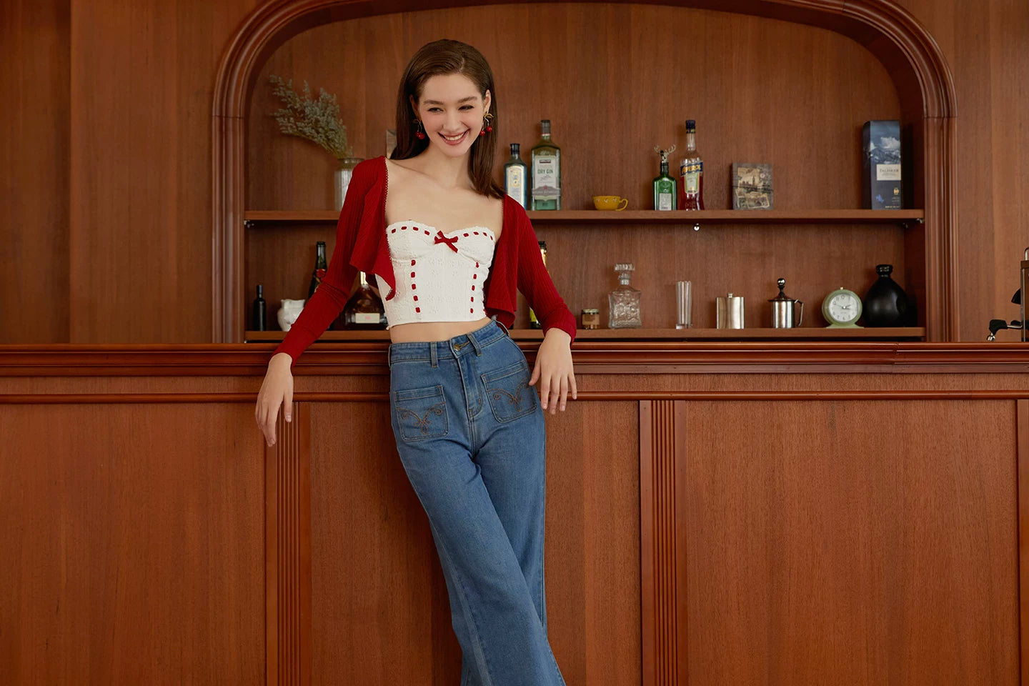 High-Waist Flared Jeans