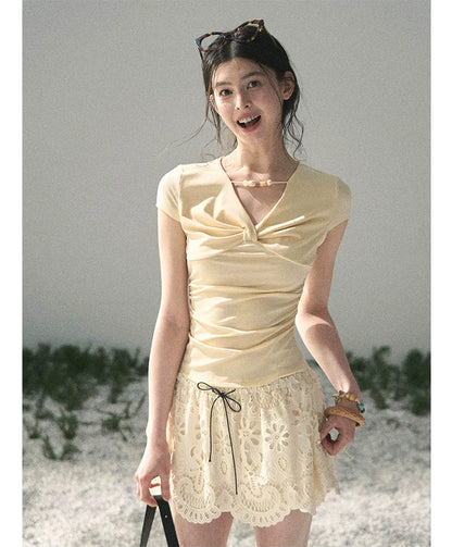 Lace A-Line Mini Skirt