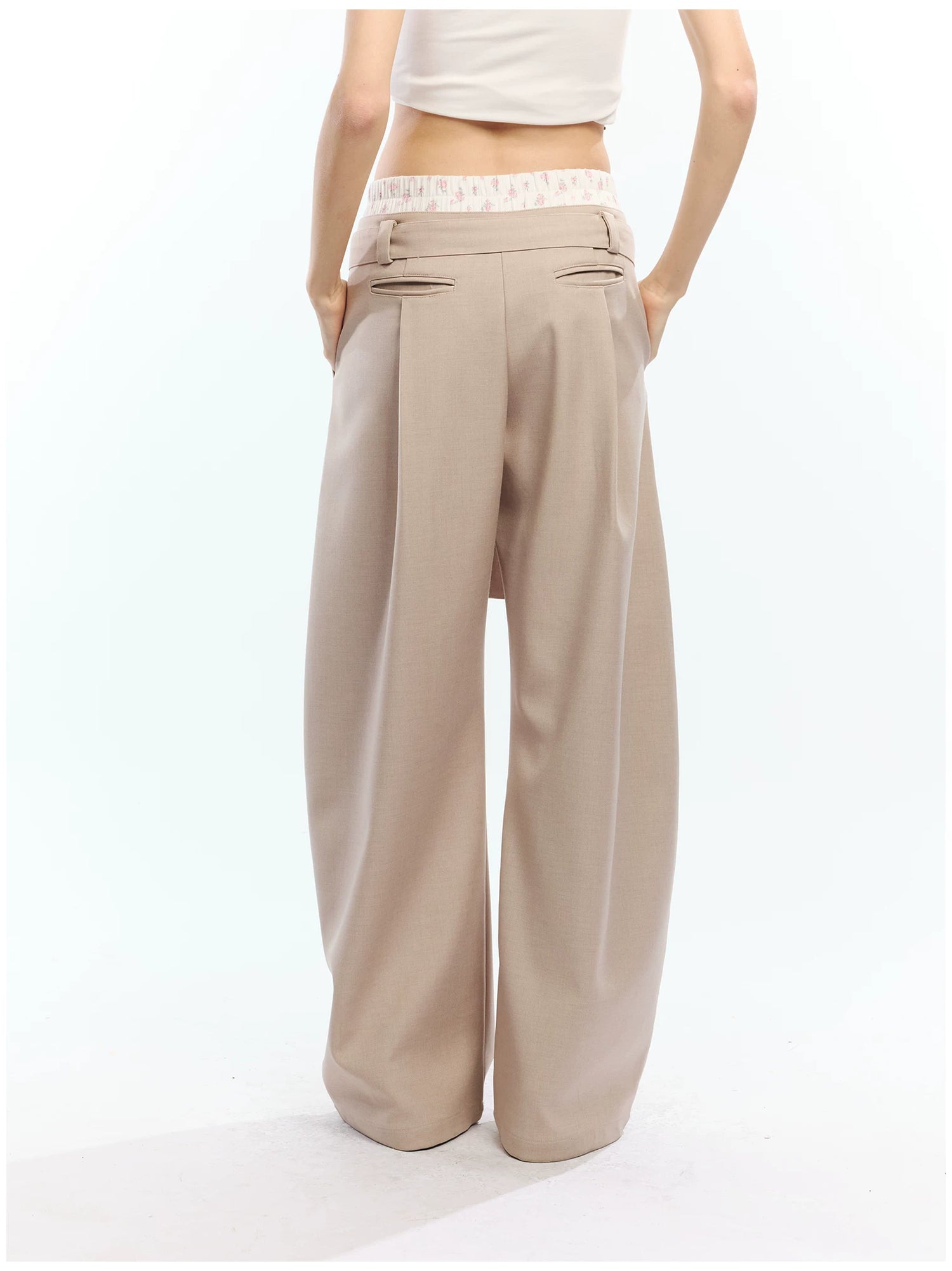 Floral Print Loose Wide Leg Pants