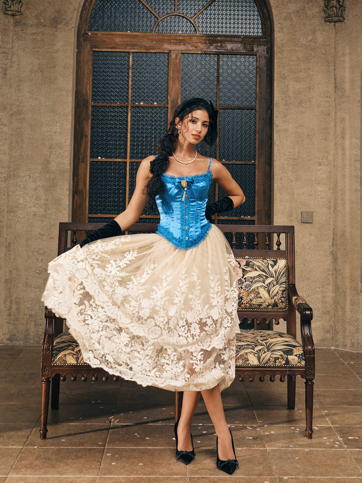 Satin Corset Evening Dress