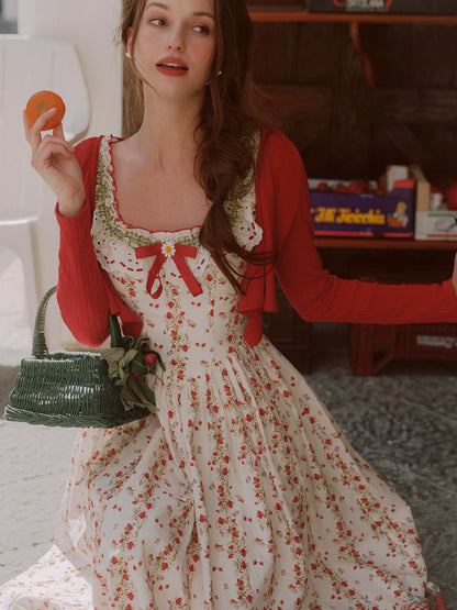 Cotton Floral Fitted Sundress