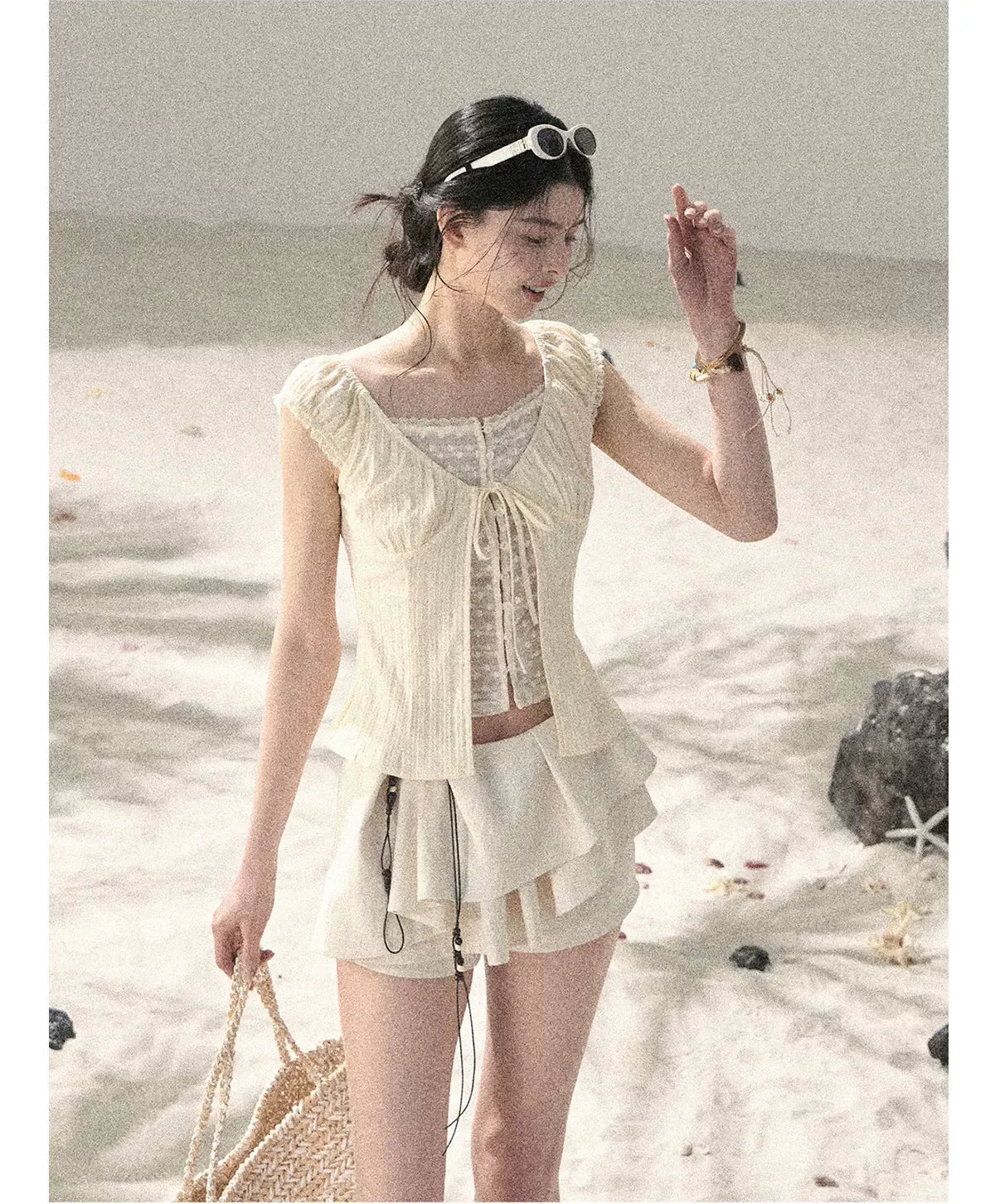Layered Pleated Skort