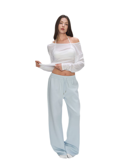 Air Cotton Wide-Leg Sweatpants
