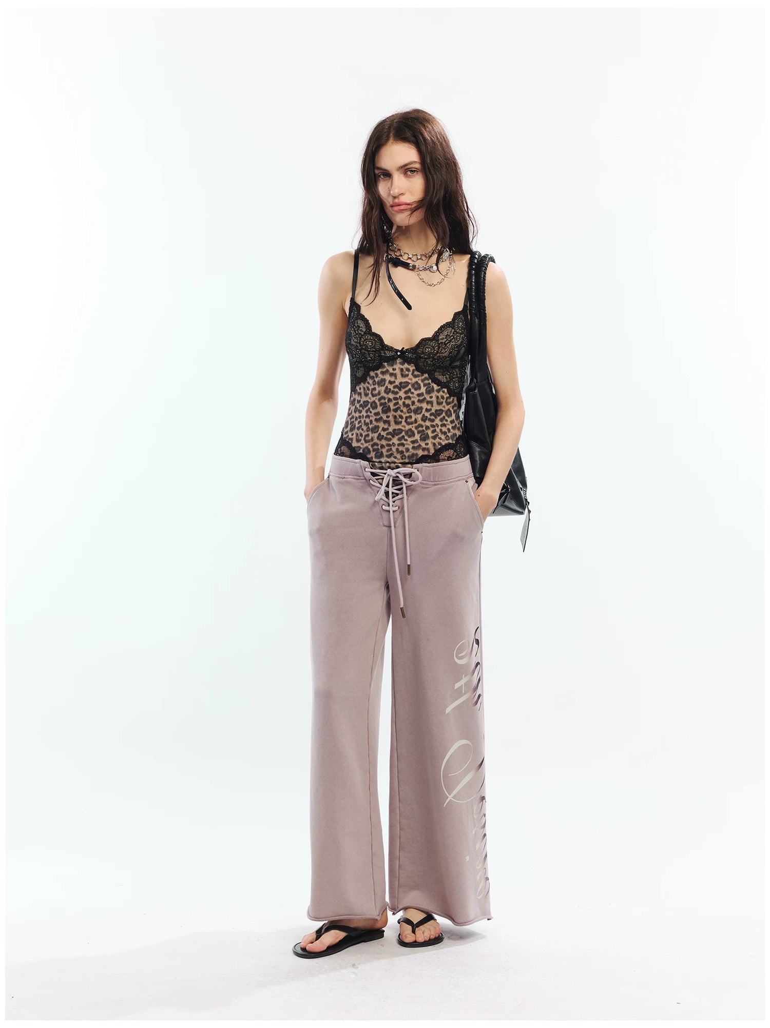 Vintage Rose Leopard Print Lace Camisole