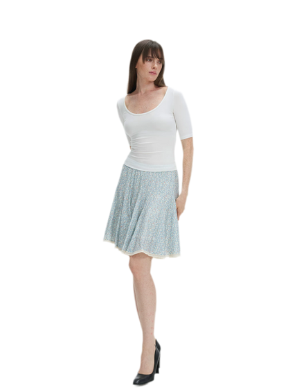 Floral Lace Midi Skirt