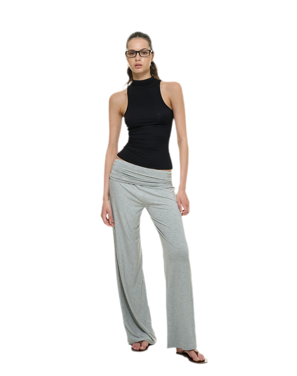 Knitted Semi-High Neck Vest
