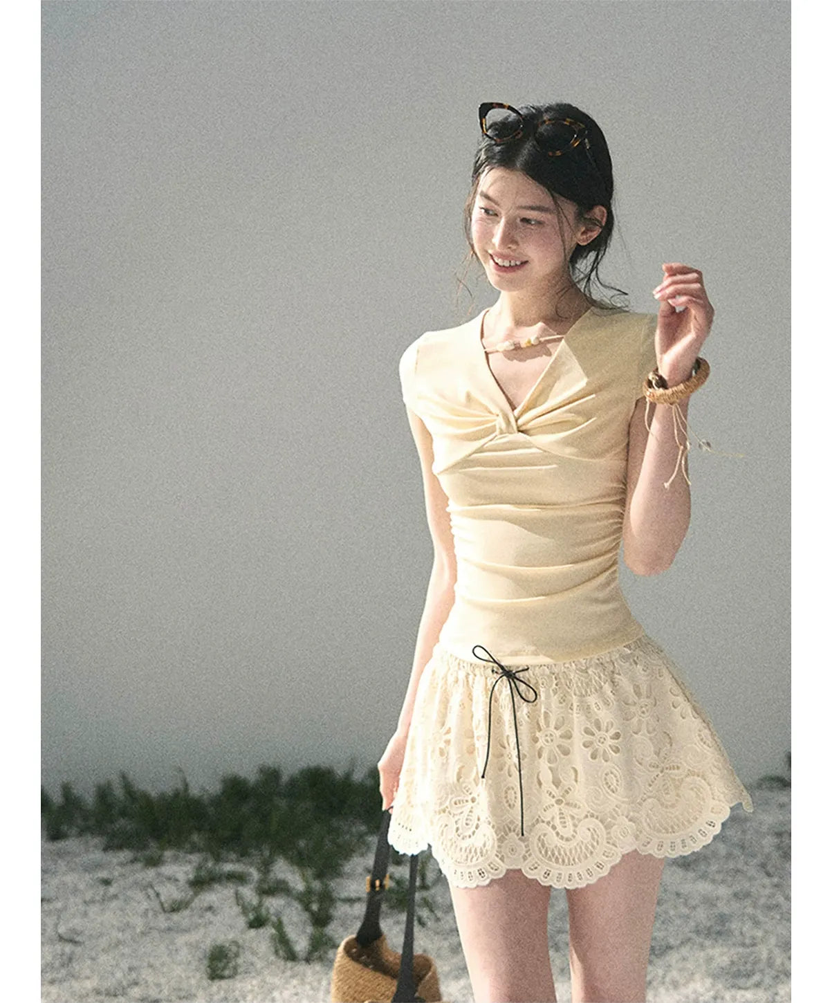 Lace A-Line Mini Skirt
