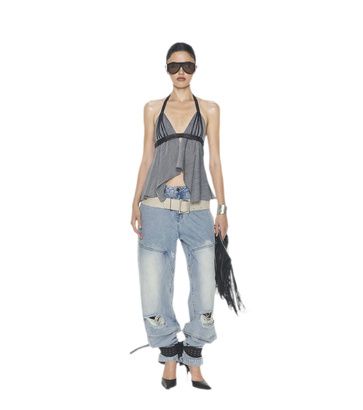 V-Neck Halter Top