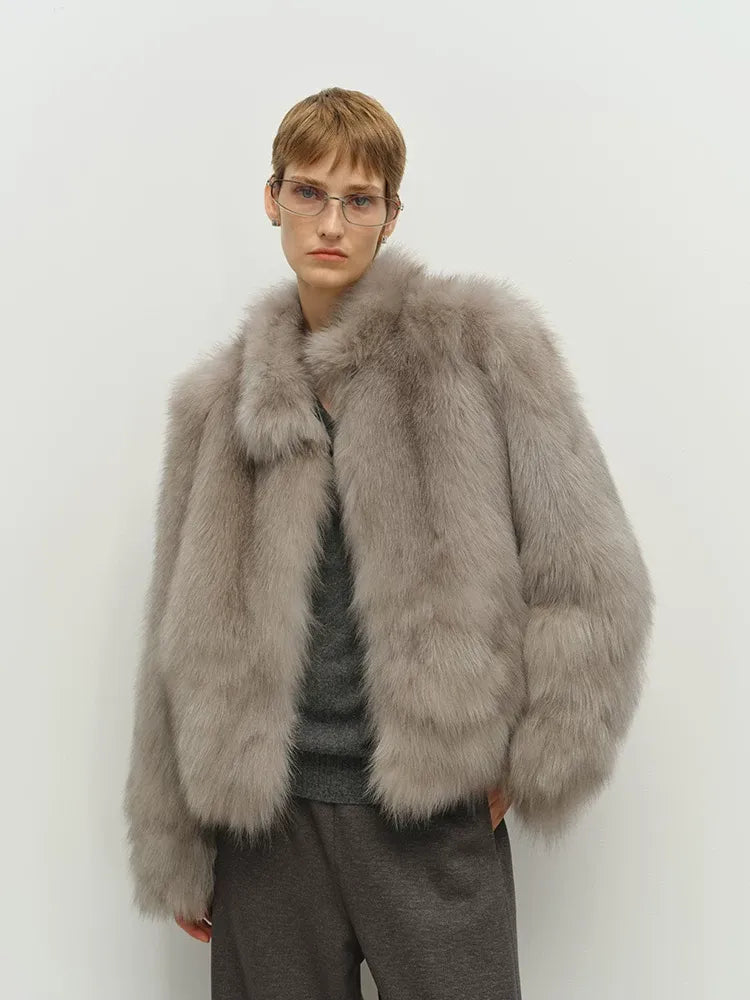 Hand-Dyed Fox Fur Jacket