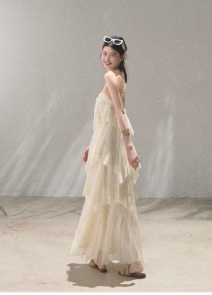 Textured Lace Trim Dress