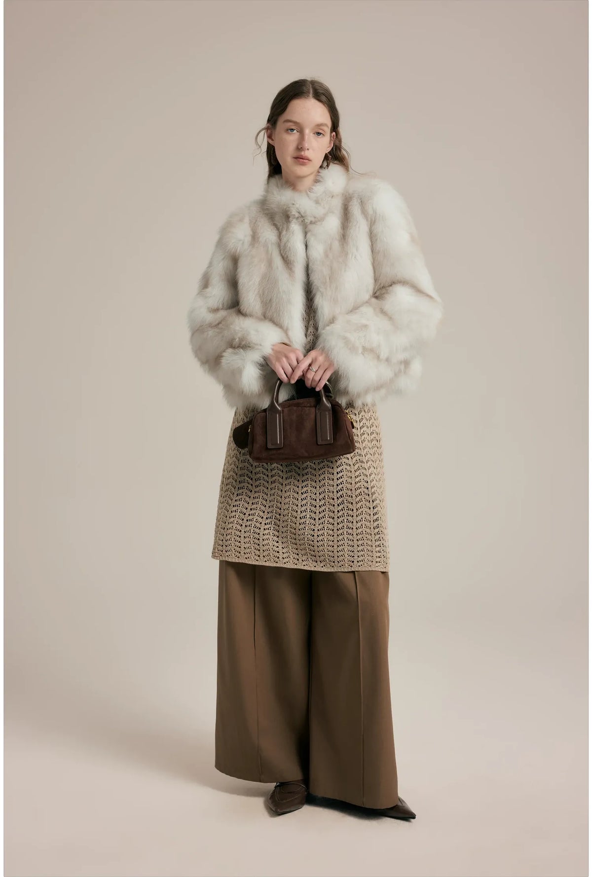 Gradient Fox Fur Jacket