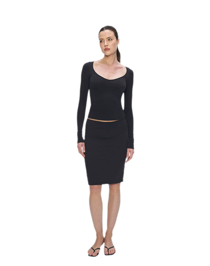 Nude Feel Layered Skirt