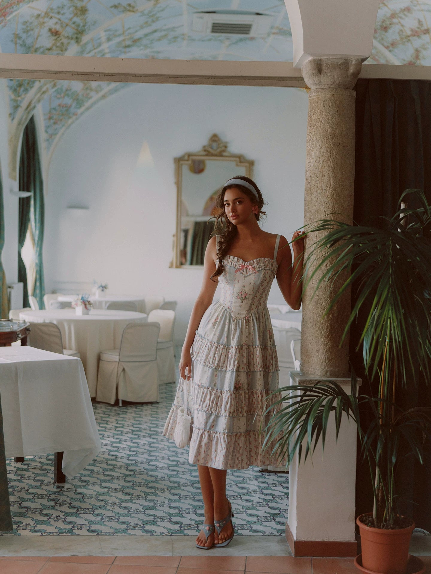 Vintage Ruffle Tiered Dress