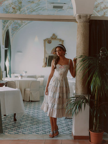 Vintage Ruffle Tiered Dress