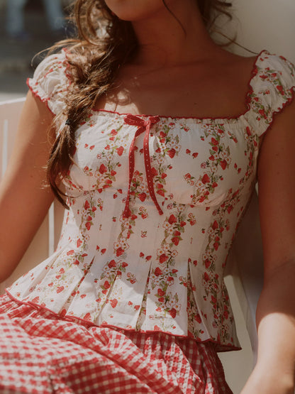 Cotton Floral Fitted Sundress