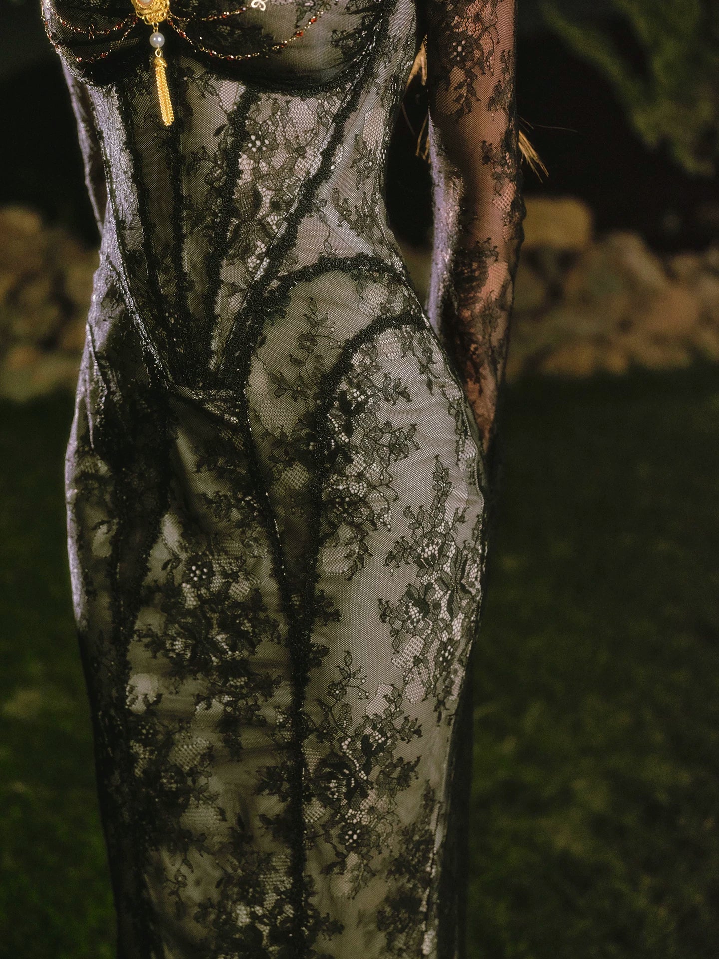 Lace Mermaid Long Sleeve Dress