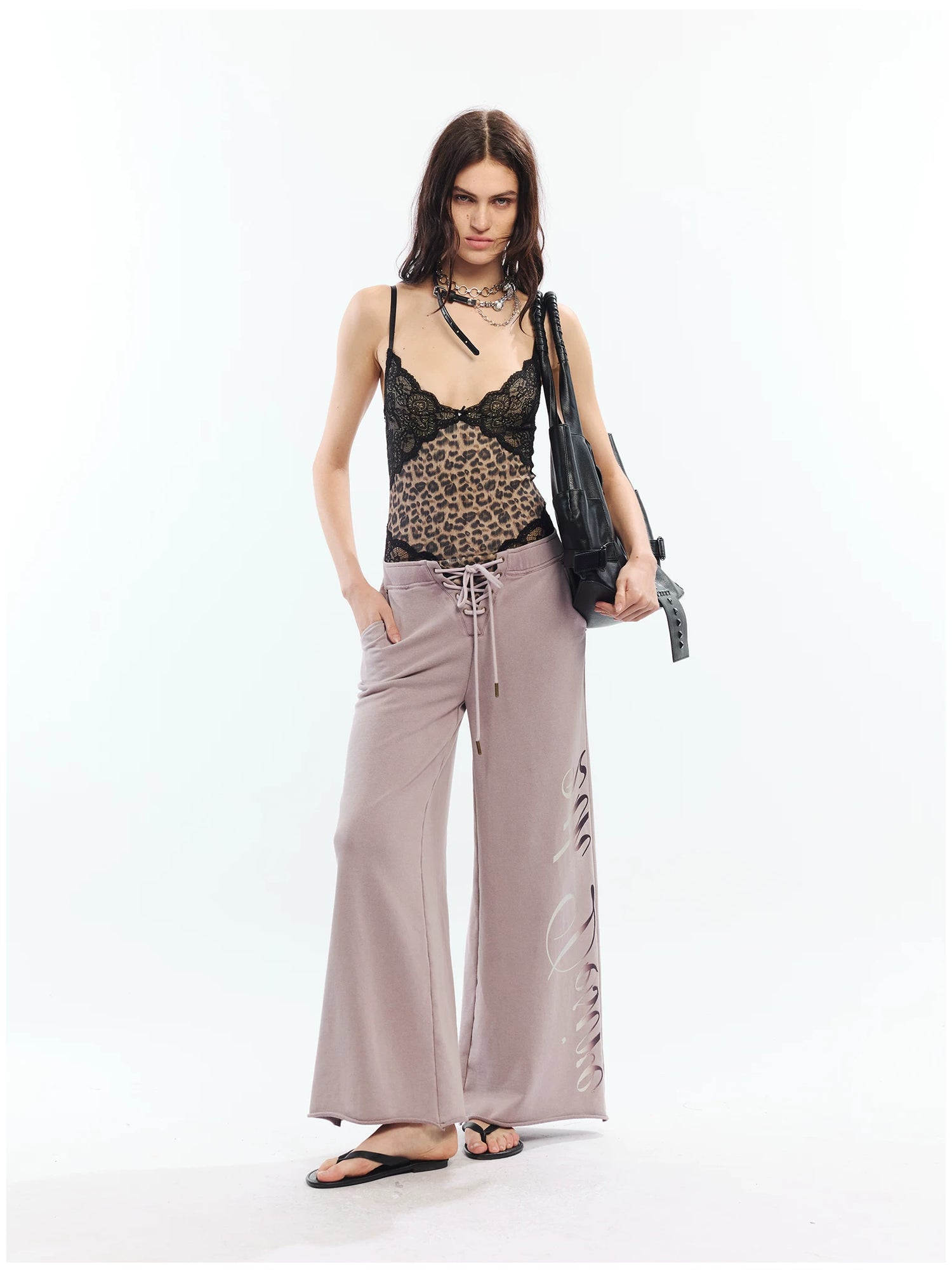 Vintage Rose Leopard Print Lace Camisole