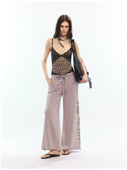 Vintage Rose Leopard Print Lace Camisole