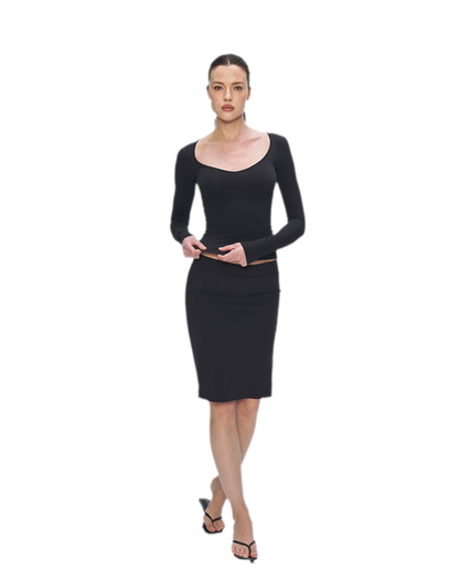 Nude Feel Layered Skirt