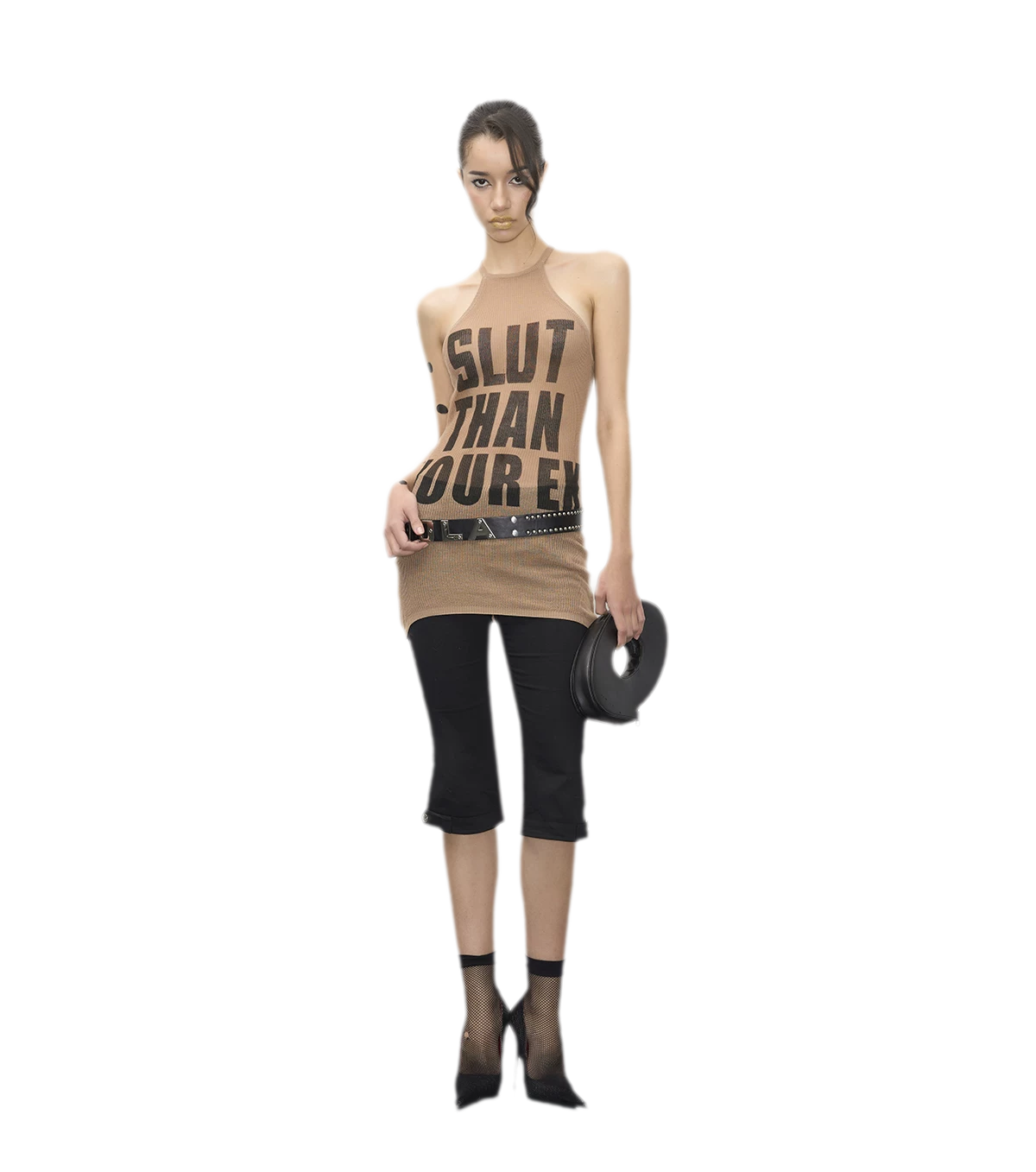Letter Print Knit Dress