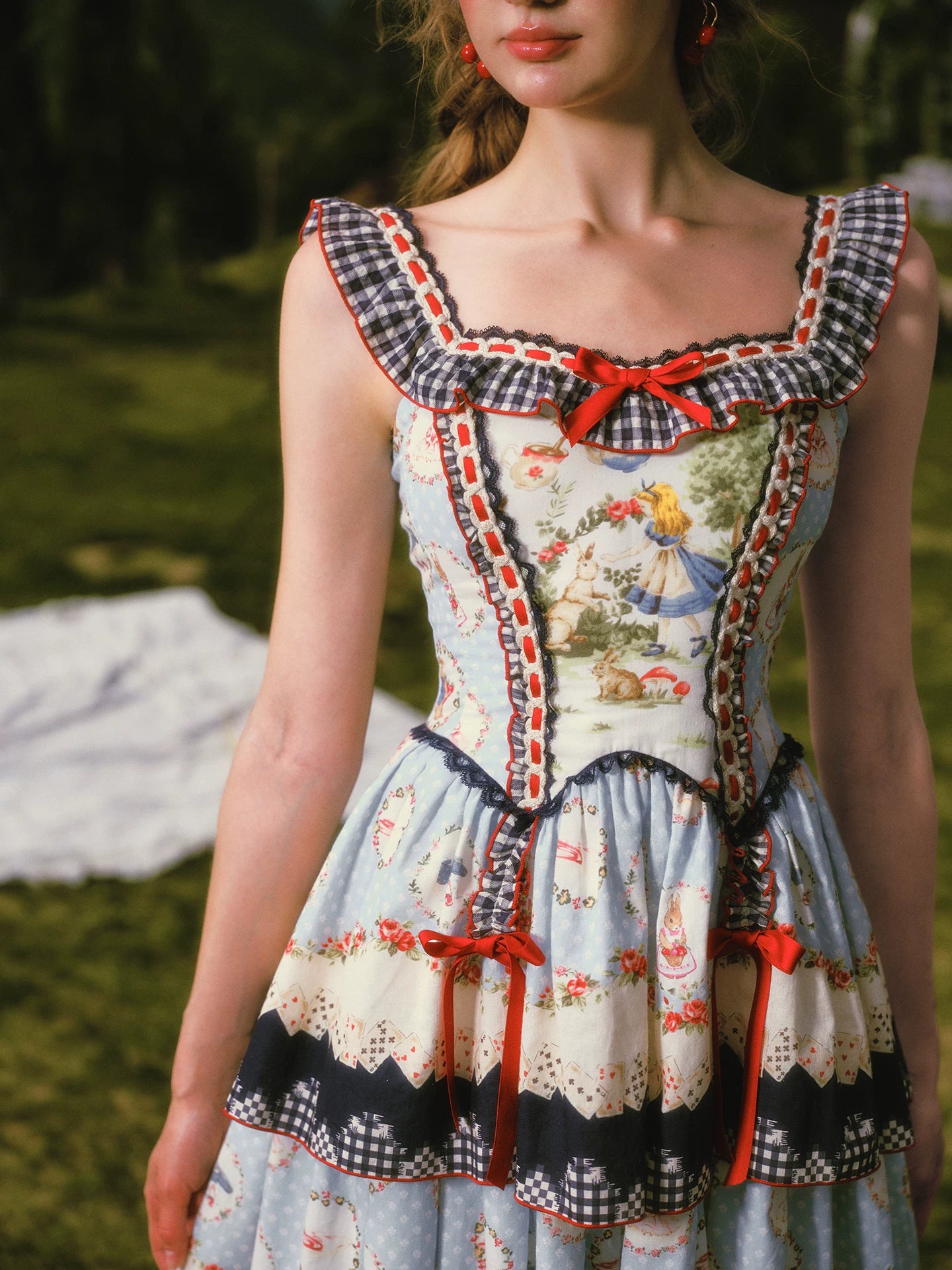 Printed Ruffle Tiered Dress