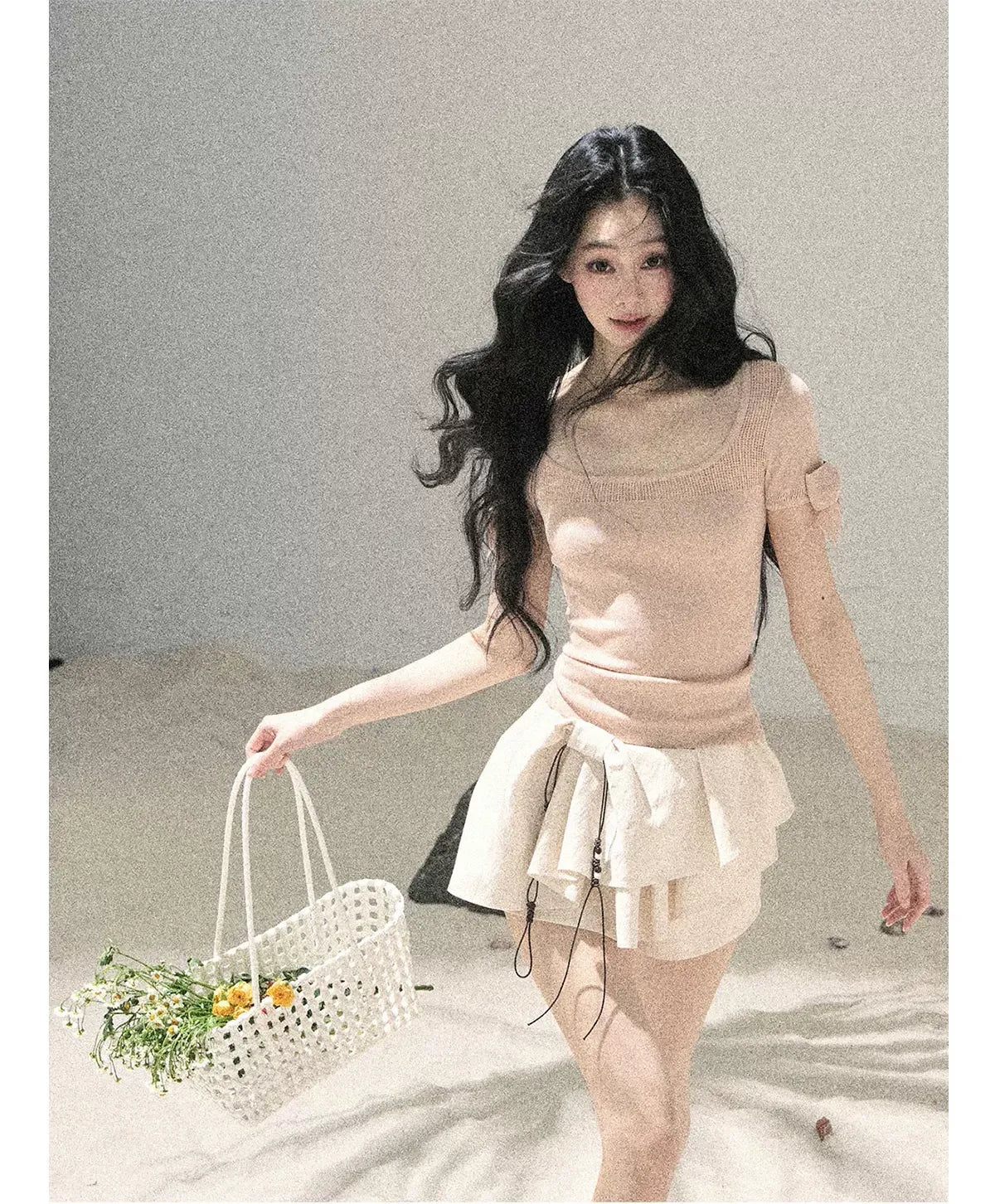 Layered Pleated Skort
