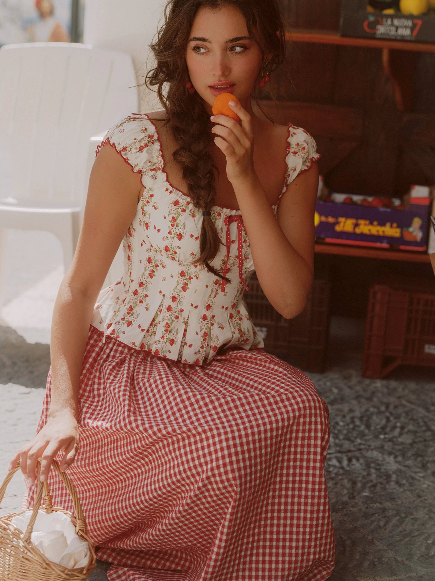 Cotton Floral Fitted Sundress