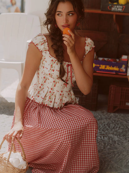 Cotton Floral Fitted Sundress