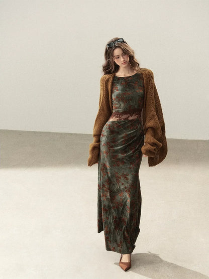 Cardigan aperto in maglia grossa