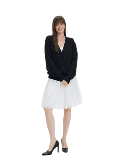 Pleated Chiffon Midi Skirt