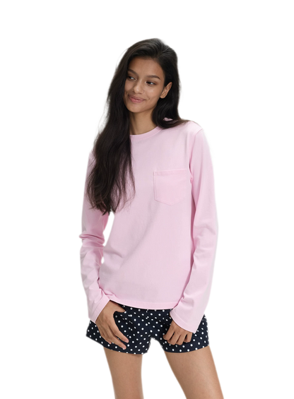 Pocket Detail Long-Sleeve T-Shirt