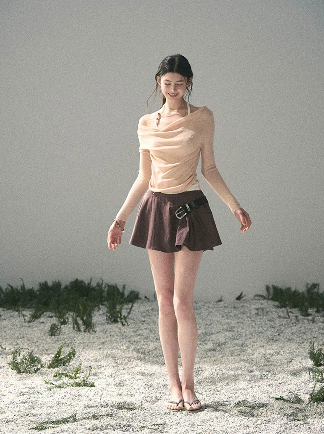 Fake Two-Piece Halter Top