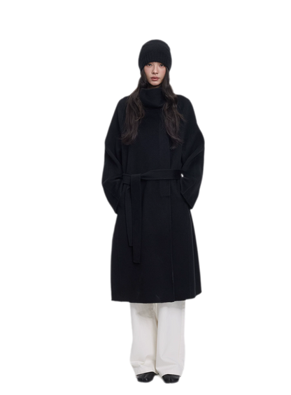 Double-Faced Wool Belted Coat