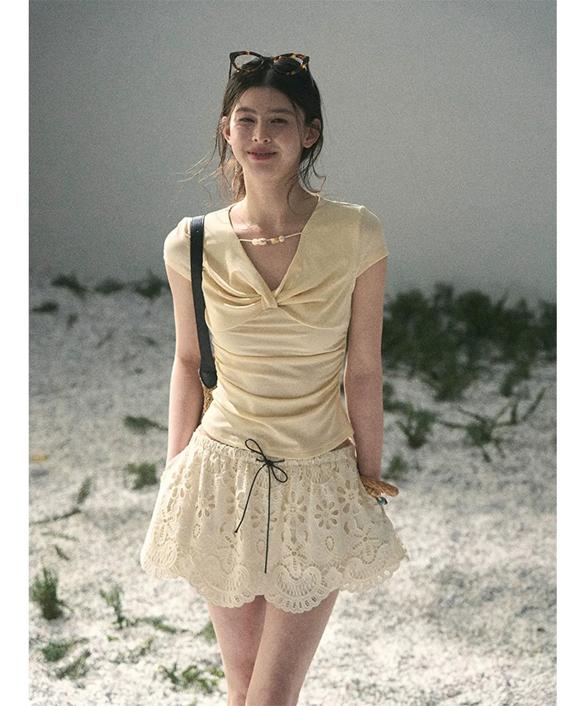Lace A-Line Mini Skirt