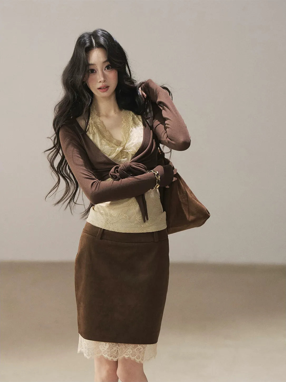 Lace Wrap Cropped Top