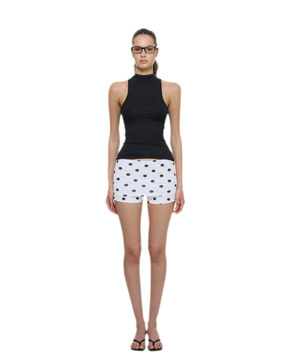 Knitted Semi-High Neck Vest