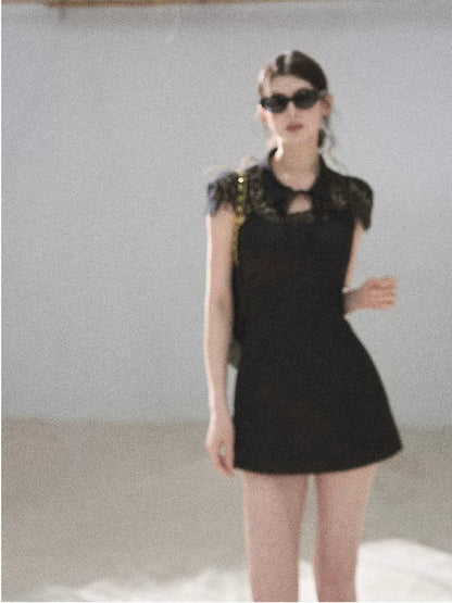 "Moonlight Rose Poem" Lace Puff Dress