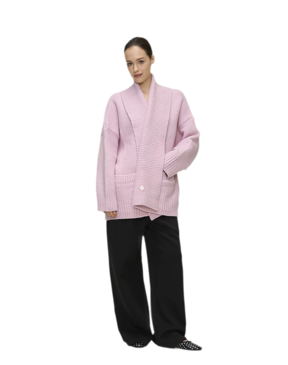 Dense Knit Shawl Cardigan