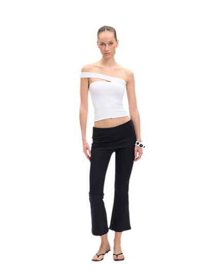 Capri Foldover Flare Pants