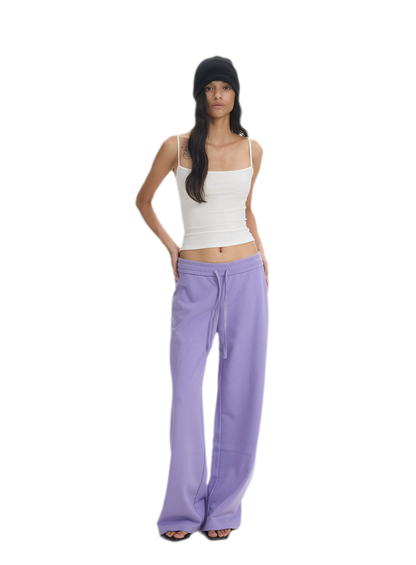 Washed Ribbed Low-Rise Sweatpants
