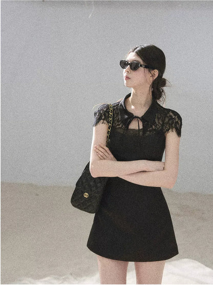 "Moonlight Rose Poem" Lace Puff Dress