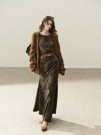 Cardigan aperto in maglia grossa