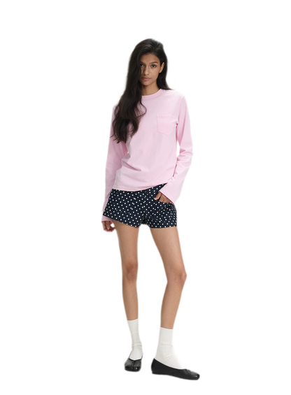 Pocket Detail Long-Sleeve T-Shirt