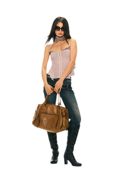 Original Lace Splicing Mesh Camisole
