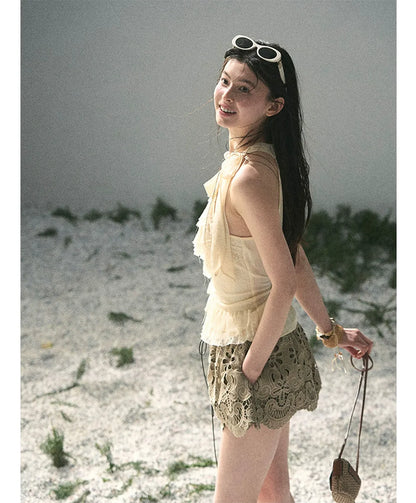 Lace A-Line Mini Skirt
