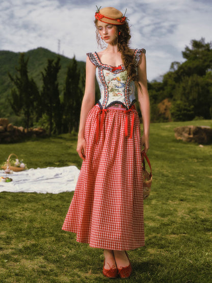Printed Ruffle Tiered Dress
