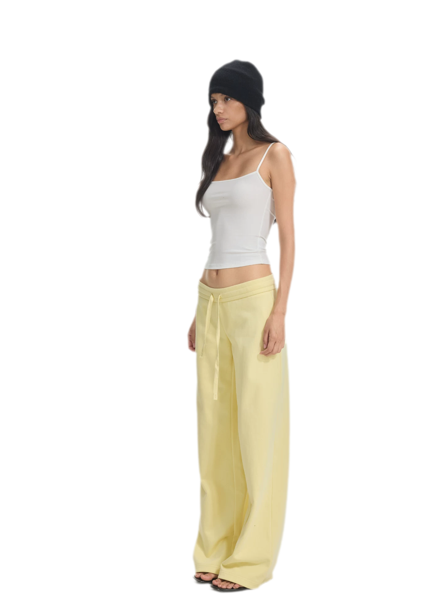 Washed Ribbed Low-Rise Sweatpants