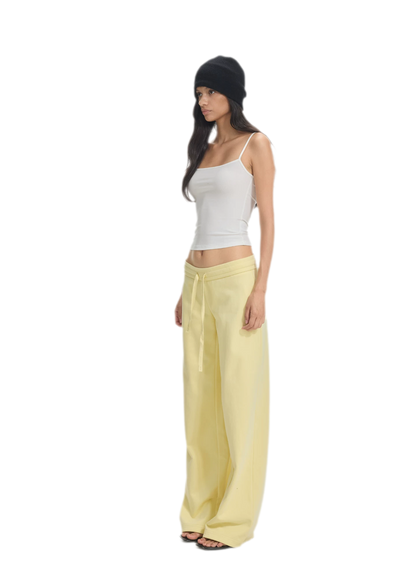 Washed Ribbed Low-Rise Sweatpants